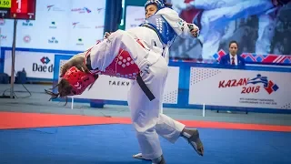 Irem Yaman (TUR) vs Marta Calvo (ESP). European Taekwondo Championships Kazan-2018