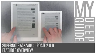 Supernote A5X And A6X: Update 2.0.6, Features Overview