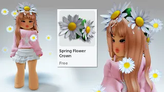 *HURRY* GET THIS *FREE* SPRING FLOWER CROWN in the MARKETPLACE on ROBLOX 😲😍