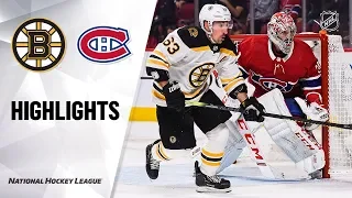 NHL Highlights | Bruins @ Canadiens 11/26/19