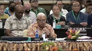 Fijian Prime Minister opening remarks at the PIF leaders dialogue