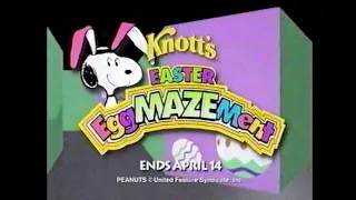 Knott's Easter EggMazeMent Berry Farm Camp Snoopy 90s Television Commercial (1996)