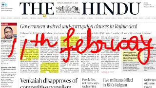 The Hindu Newspaper 11th February 2019 Complete Analysis