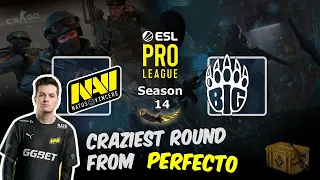 Безумный раунд от Perfecto в 1vs4 ситуации, NAVI vs BIG, ESL Pro League Season 14