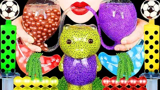 ASMR RAINBOW DRINKS *VAMPIRE FROG EGG BOBA TEA, JELLO SHOOTER, CANDY, BIRD GLASS, SEA GRAPES 신기한물먹방