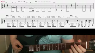 Metallica The Frayed Ends Of Sanity tab lesson part 2 2nd bridge, solo backing, ending