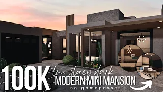 BLOXBURG | NO GAMEPASS 2 Storey Dark Modern Mini Mansion | 100k | Speedbuild