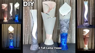 Dollar Tree DIY 3 Tall Table Lamps From Poster Boards & Napkins IKEA Inspired #StayHome #WithMe 2020