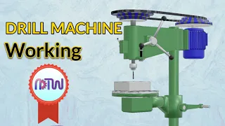 PARTS OF DRILLING MACHINE | WORKING OF DRILLING MACHINE