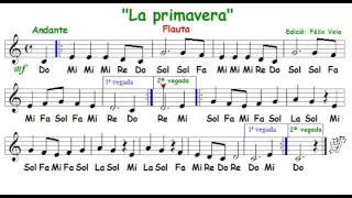 La primavera, A. Vivaldi (Flauta con notas DoM)