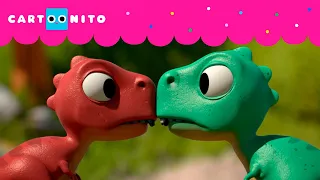 DOIS DINOSSAUROS CHEGAM DE SURPRESA | GRIZZY & THE LEMMINGS | CARTOONITO