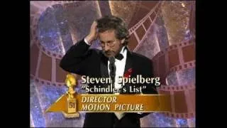 Steven Spielberg Wins Best Director Motion Picture - Golden Globes 1994