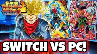 SUPER DRAGON BALL HEROES WORLD MISSION SWITCH VS PC COMPARISON! THE BEST VERSION!!!