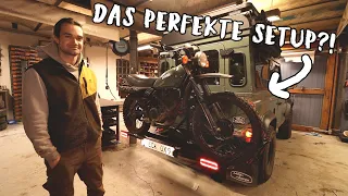 ENDLICH FERTIG: Mein Motorradträger am Defender Camper