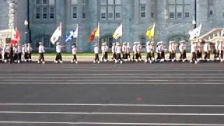 HMCS Ontario Ceremony of the Flags march on - to Eagle Squadron