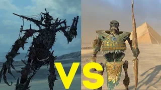 Колосс-некрофекс vs Костяной великан Total War Warhammer 2. тесты юнитов v1.5.0.