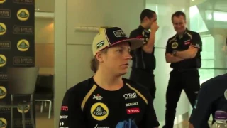 Räikkönen asks for coffee during an interview   Malaysia 2012 360p