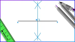 How to draw a Perpendicular Bisector of a line.
