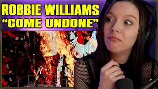 Robbie Williams - Come Undone | FIRST TIME REACTION | Live at Knebworth