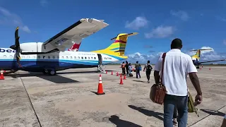 Barbados to St Lucia Airport Arrival on InterCaribbean Airways 2024