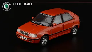 Facelift: Škoda Felicia GLX 1998 • Kaleidoskop slavných vozů Škoda 26 • 1:43 scale model cars