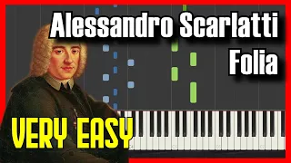 🎹 How to Play Folia - Alessandro Scarlatti ✔️ | 【2022】Easy Slow Piano Tutorial (Synthesia)