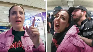 Racist Karen Gets INSTANT KARMA In Airport...