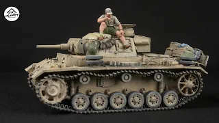 Sand and Dust  - 1/35 Pz III Ausf J from Academy - 1/35 WW2 Diorama