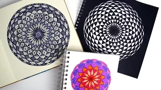 How to Draw the Torus Yantra and Color the Hypnotic Eye Mandala [Sacred Geometry]