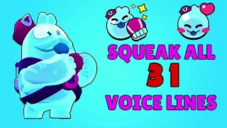 SQUEAK - New Brawler All 31 Voice Lines with Animations | Brawl Stars