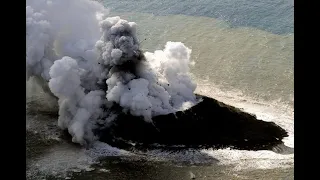 Erupción de volcán submarino crea nueva isla en Japón
