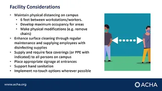 Reopening Campus:  A General Overview of the ACHA Guidelines