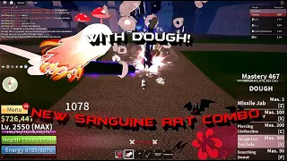 『Best One Shot Combo Dough + Sanguine Art』#bloxfruits