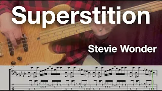 Stevie Wonder-Superstition(Bass cover,score)악보링크