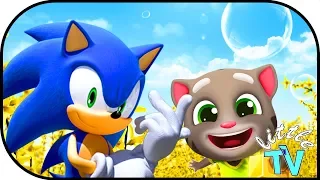 WHO IS FASTER? SONIC or TALKING TOM  🔥| Talking tom gold run | Dash Sonic Boom | video for kids