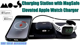 Mous Charging Station with MagSafe & Apple Watch Charger: Apple Certified * Gorgeous Aramid Fibre!