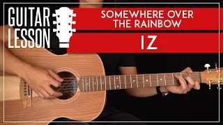 Somewhere Over The Rainbow Guitar Tutorial 🎸🌈 Israel IZ Kamakawiwoʻole Guitar Lesson |Easy Chords|