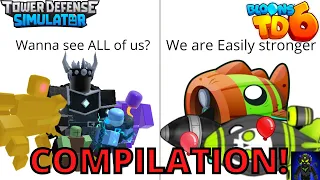 IF TDS ENEMIES AND BTD6 BLOONS MET - COMPILATION | (1-5)