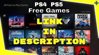 Free to play games on PS4 and PS5 #shorts
