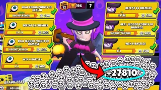 I Got 27810 TOKENS With MORTIS NONSTOP! ✅ 70 QUESTS! + Box Opening! (LUCKY) Brawl Stars