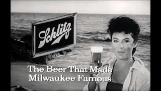 F716 b, Two Schlitz Beer Adverts, commercials, ads, from 1959, 1950s,