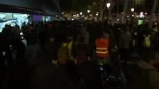 CDR stage protest in Barcelona, ahead of elections