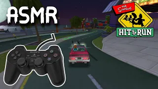 ASMR Gaming | SIMPSONS HIT & RUN + Controller Sounds No Talking 🎮💤