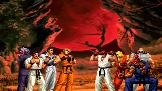 Ryo, Robert, Takuma & Mr. Karate VS. Ryu, Ken, Gouken & Akuma