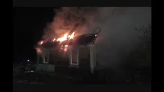 Пожар дома Полоцк 16 12 2020