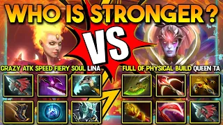 WHO IS STRONGER? Between CRAZY ATTACK SPEED FIERY SOUL Lina Vs. FULL PHYSICAL BUILD Templar Assassin