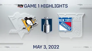 NHL Game 1 Highlights | Penguins vs. Rangers - May 3, 2022
