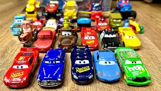 Looking for Disney Pixar Cars, Lightning McQueen, Sally, Cruz, Doc Hudson, Tow Mater, Storm, Hicks