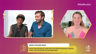 Programa Abelhudos com atores da novela Poliana Moça