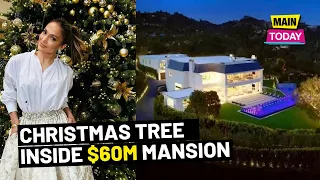 Jennifer Lopez Gives Glimpse of Her and Ben Affleck’s Gold Christmas Tree Inside $60M Mansion